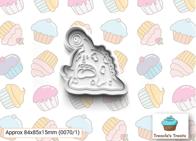 Halloween Monsters Fondant/cookie stamps with cutters