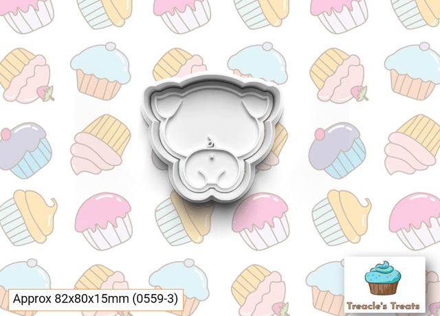 Sweet Pigs Fondant/cookie stamps with cutters