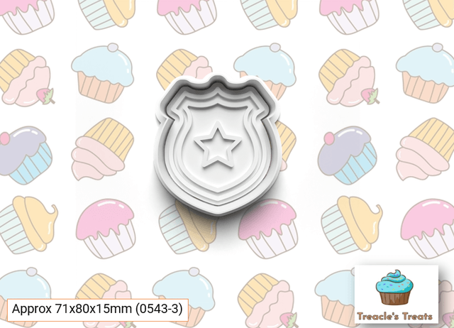 Police Theme Fondant/cookie stamps with cutters