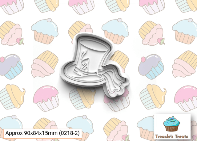 Alice in wonderland Theme Fondant/cookie stamps with cutters