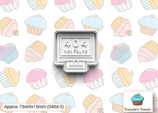0404 Mot Found Theme Fondant/cookie stamps with cutters