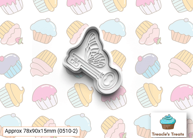 Flying Keys Theme Fondant/cookie stamps with cutters