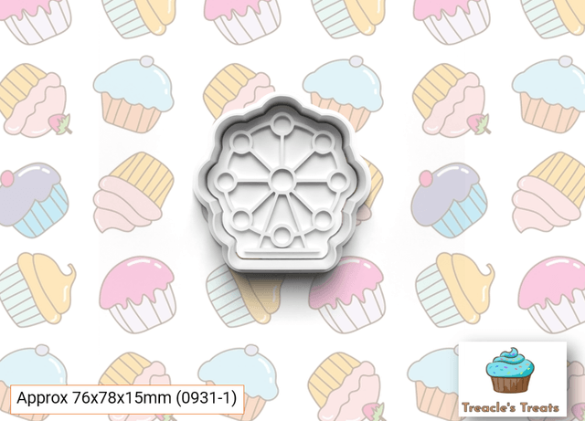 Amusement Park Theme Fondant/cookie stamps with cutters 