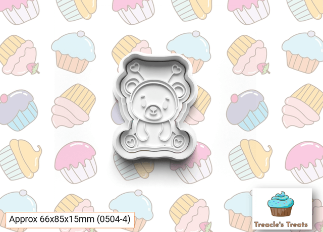 Teddy Bear Theme Fondant/cookie stamps with cutters