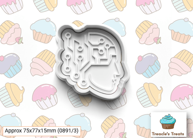AI Theme Fondant/cookie stamps with cutters (1)