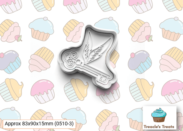 Flying Keys Theme Fondant/cookie stamps with cutters