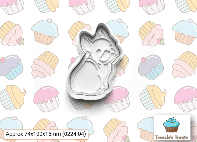 French bulldog fondant/cookie stamps with cutters