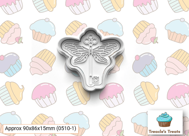 Flying Keys Theme Fondant/cookie stamps with cutters