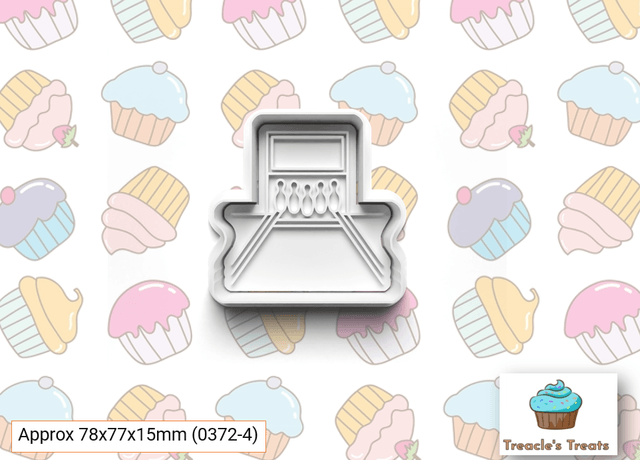 10 Pin bowling Theme Fondant/cookie stamps with cutters 