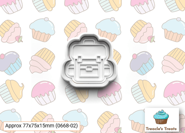 Back to school Fondant/Cookie stamps with matching cutters