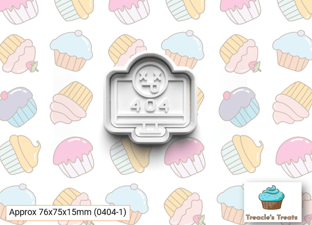 0404 Mot Found Theme Fondant/cookie stamps with cutters