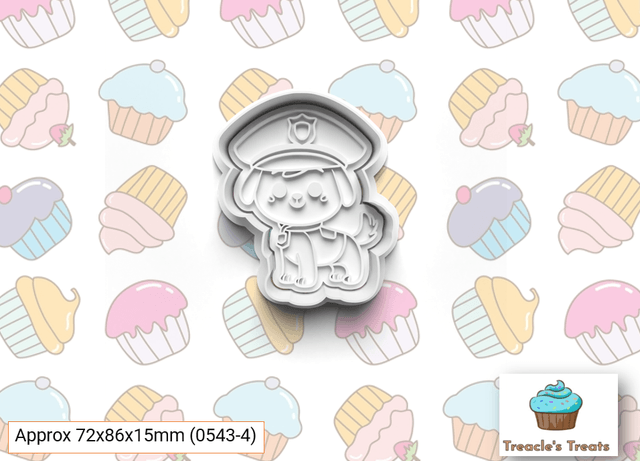 Police Theme Fondant/cookie stamps with cutters
