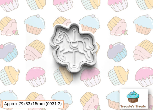 Amusement Park Fondant/cookie stamps with cutters