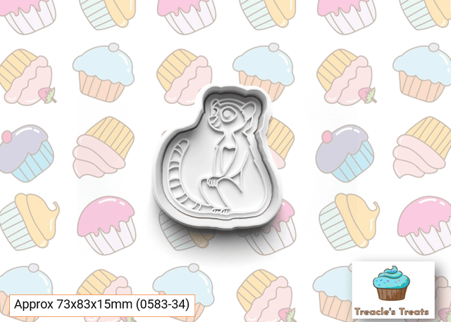 Lemur Fondant/cookie stamp with cutter 