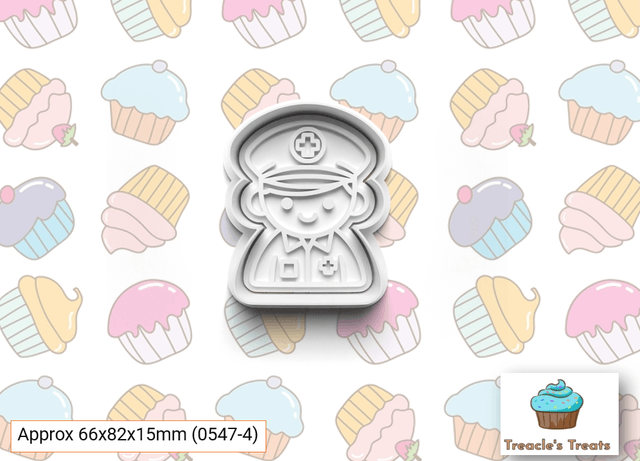 Ambulance Theme Fondant/cookie stamps with cutters 