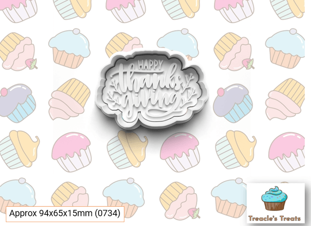 Thanksgiving Theme Fondant/cookie stamps with cutters (0734)