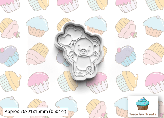 Teddy Bear Theme Fondant/cookie stamps with cutters