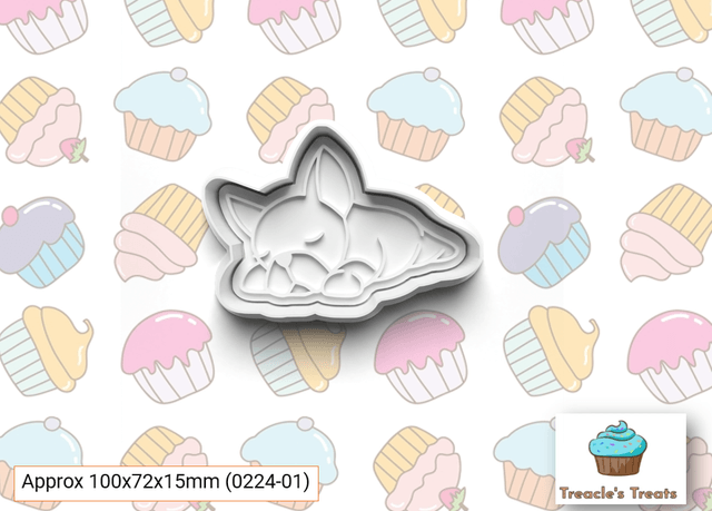 French bulldog fondant/cookie stamps with cutters