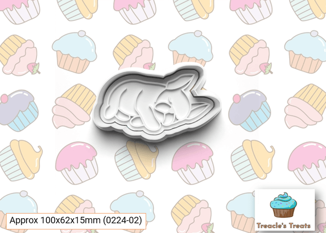 French bulldog fondant/cookie stamps with cutters
