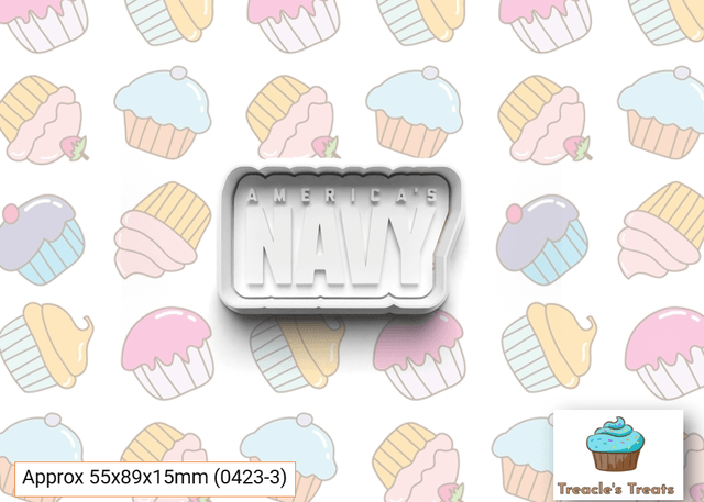Army-Navy-Airforce Theme Fondant/cookie stamps with cutters