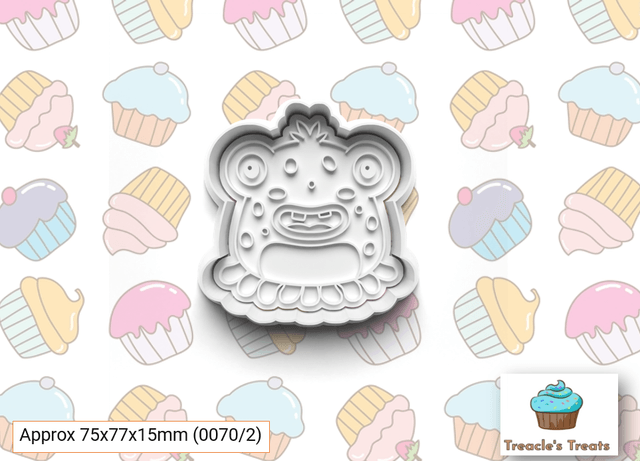 Halloween Monsters Fondant/cookie stamps with cutters