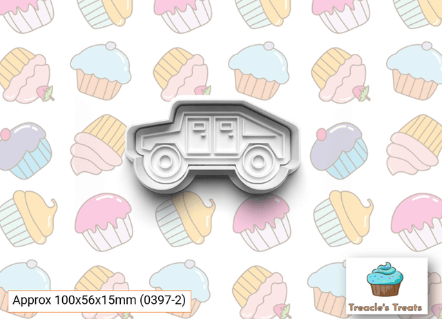 Military Vehicles Fondant/cookie stamps with cutters