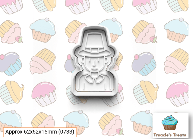 Thanksgiving Theme Fondant/cookie stamps with cutters (0733)