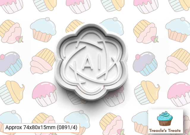 AI Theme Fondant/cookie stamps with cutters (1)