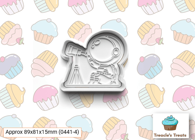 Little Astronaut Fondant/cookie stamps with cutters