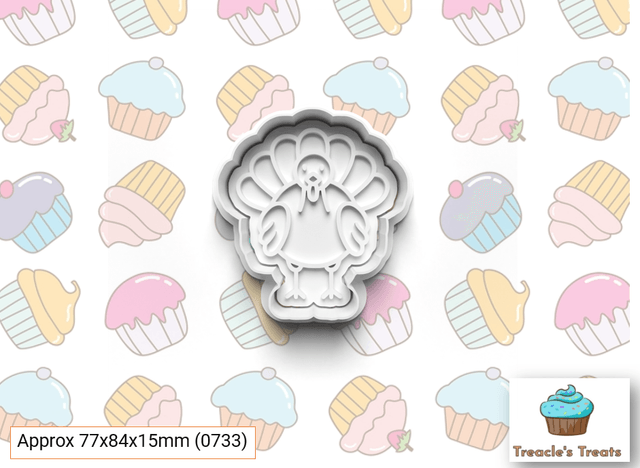 Thanksgiving Theme Fondant/cookie stamps with cutters (0733)