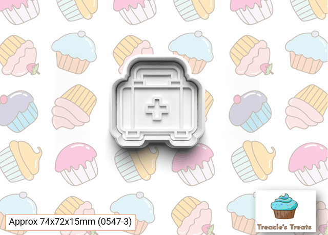 Ambulance Theme Fondant/cookie stamps with cutters 