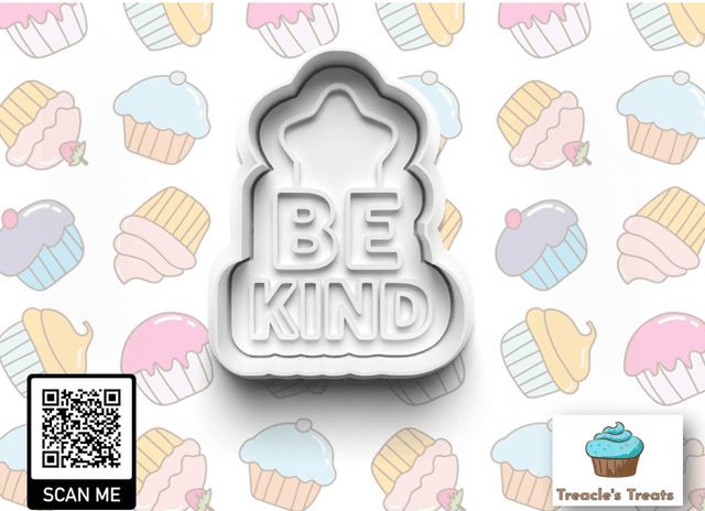 Be Kind Fondant/cookie stamp with cutter (1)