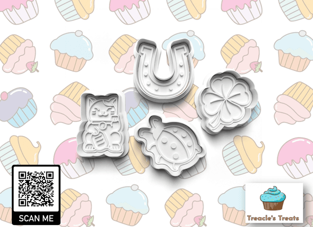 Lucky Charms Fondant/cookie stamps with cutters