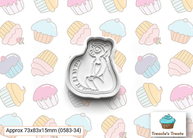 Lemur Fondant/cookie stamp with cutter 