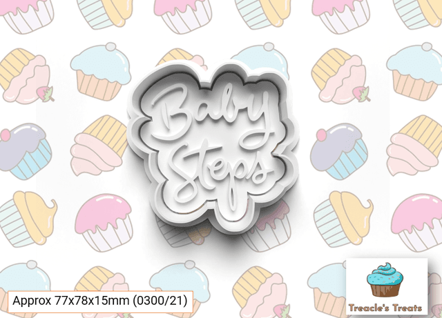 Baby Steps Fondant/cookie stamp with cutter 