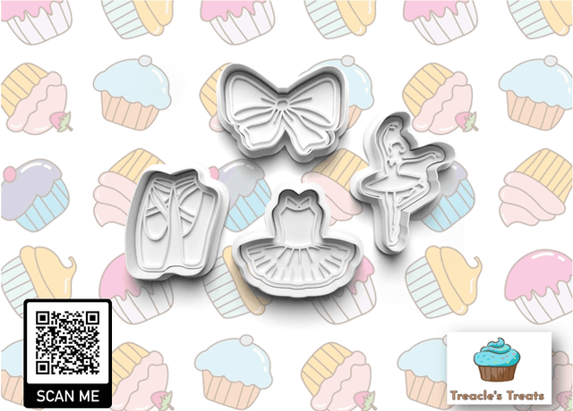 Ballet Theme Fondant/cookie stamps with cutters