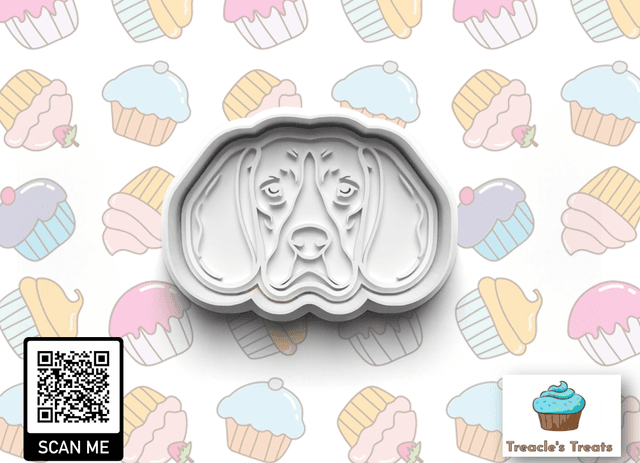 Beagle Head Fondant/cookie stamp with cutter
