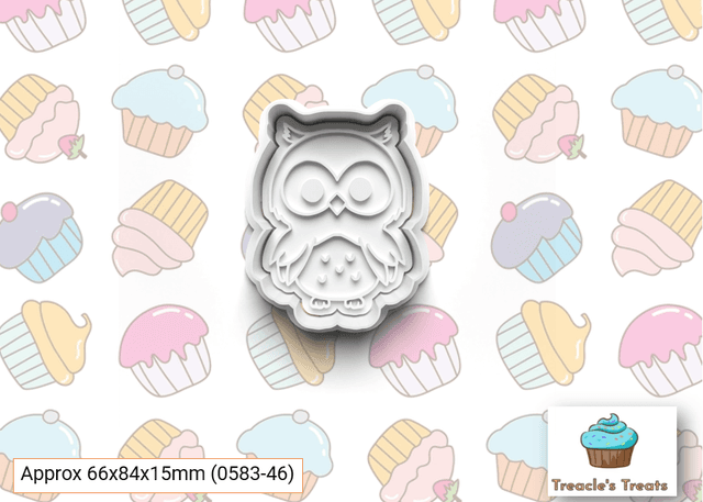 Owl Fondant/cookie stamp with cutter 