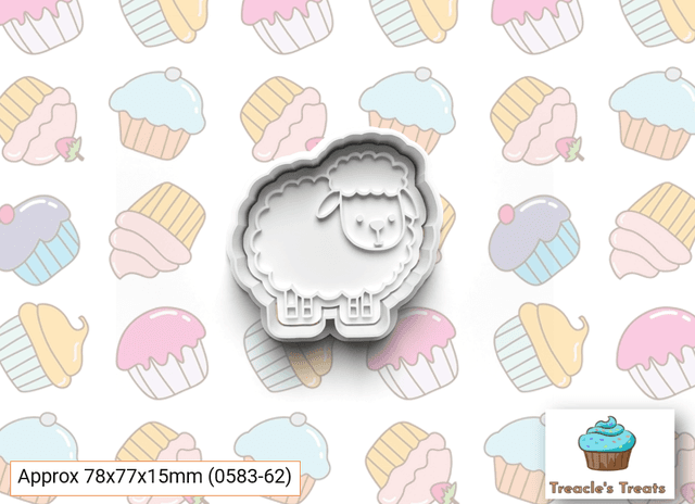 Sheep Fondant/cookie stamp with cutter 