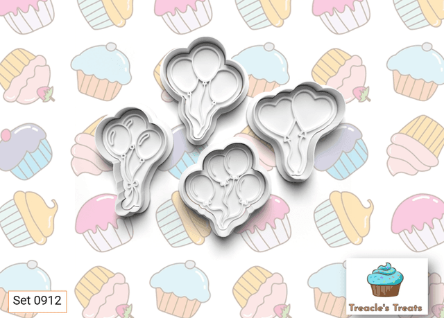 Balloons Fondant/cookie stamps with cutters