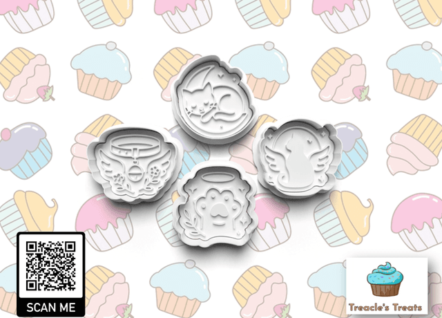 Heavenly Cat Fondant/cookie stamps with cutters (1)
